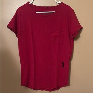 Alphalete Red Short Sleeve pocket shirt
